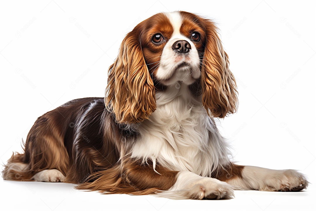 Um cachorro Cavalier King Charles Spaniel