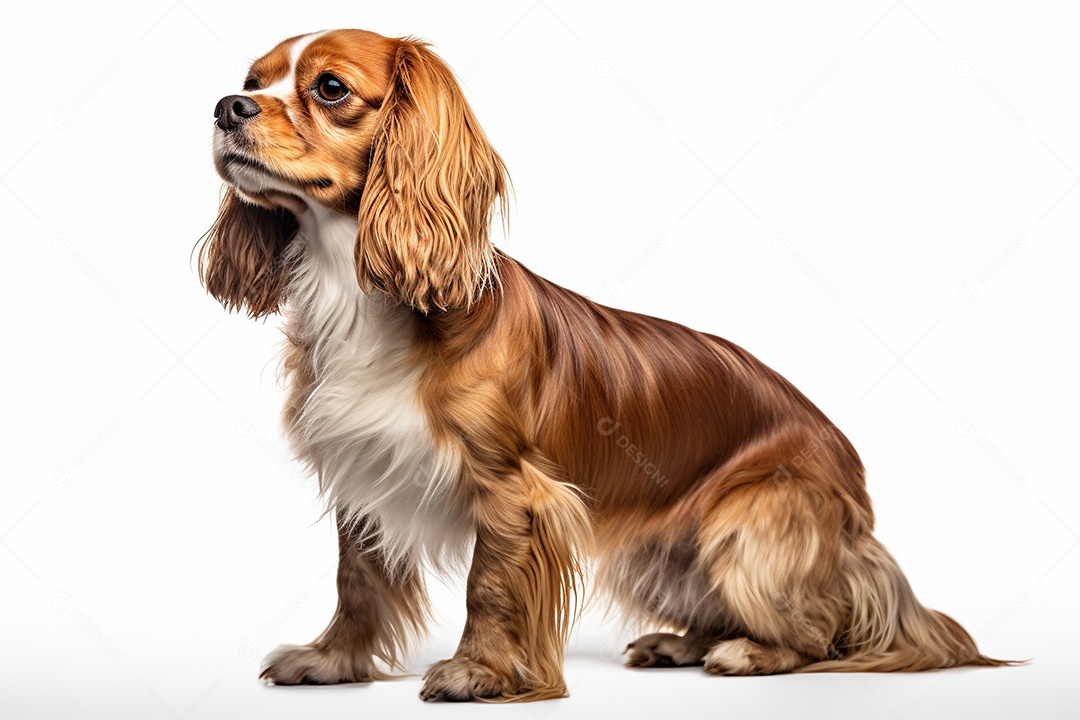 Um cachorro Cavalier King Charles Spaniel