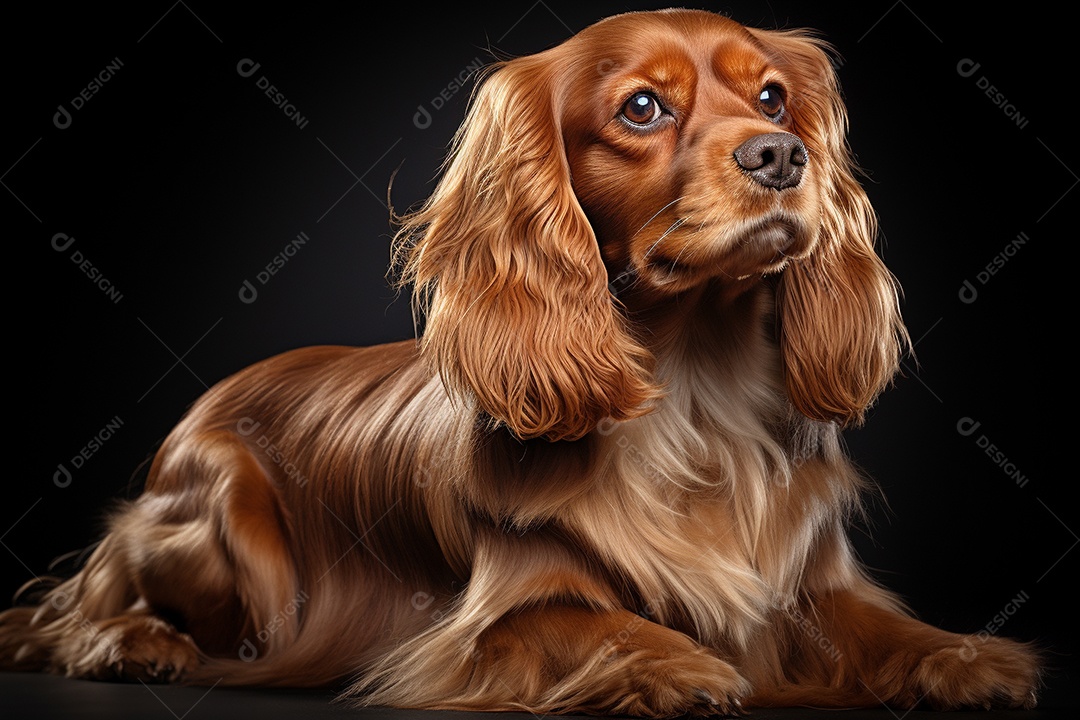 Um cachorro Cavalier King Charles Spaniel