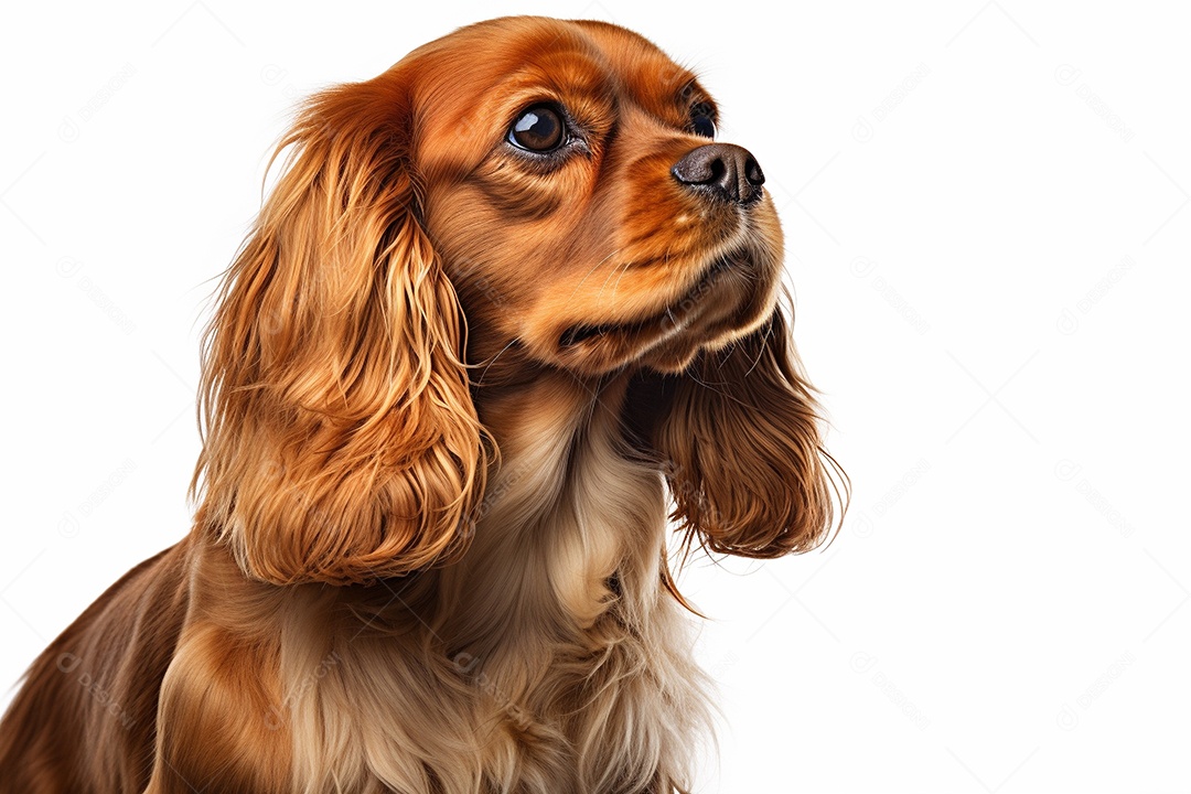 Um cachorro Cavalier King Charles Spaniel