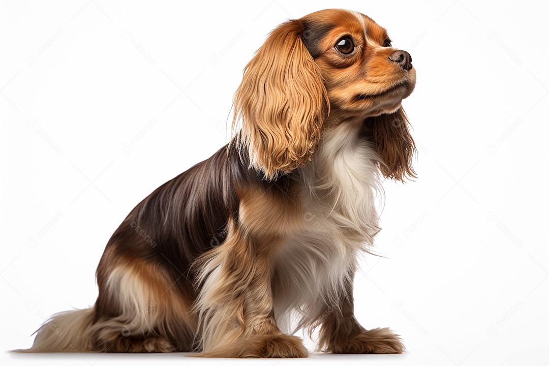 Um cachorro Cavalier King Charles Spaniel