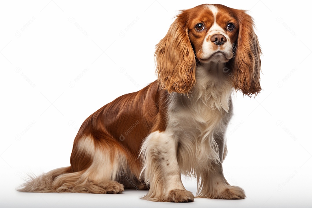 Um cachorro Cavalier King Charles Spaniel