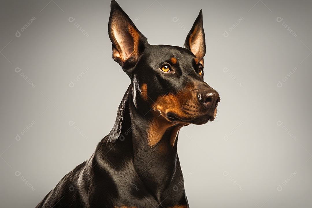 Um cachorro Doberman