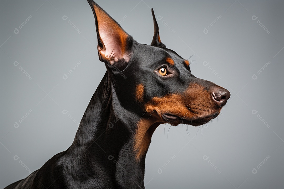Um cachorro Doberman