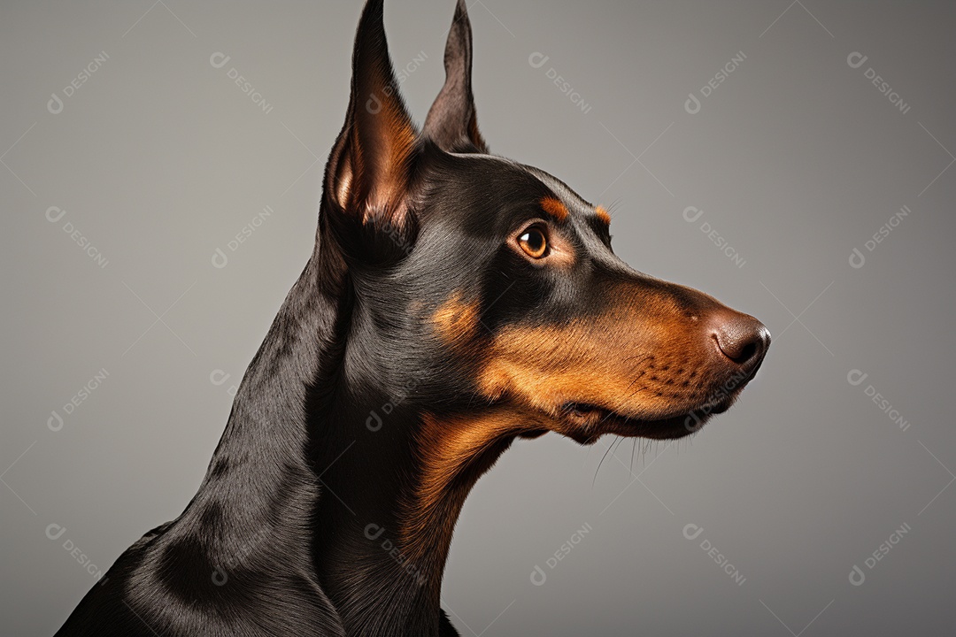 Um cachorro Doberman