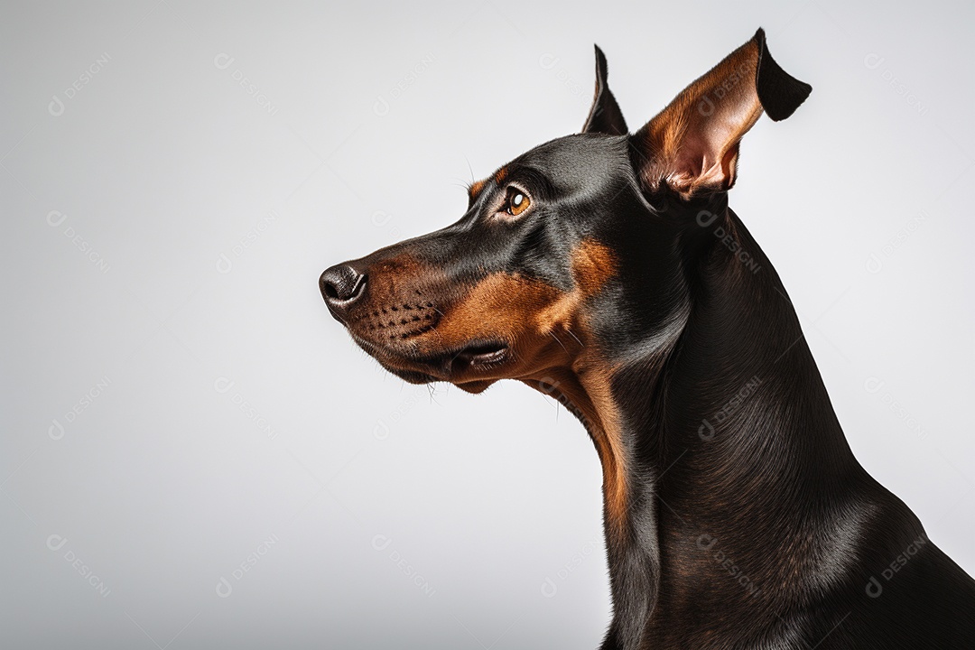 Um cachorro Doberman