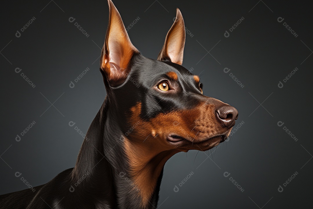 Um cachorro Doberman