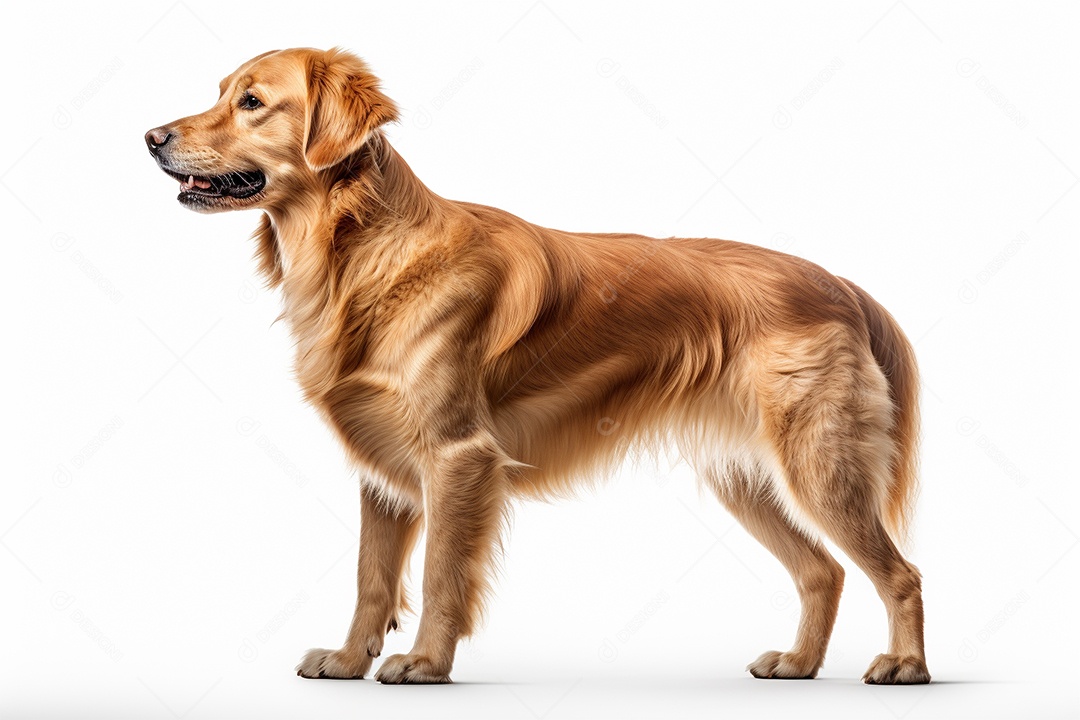 Um cachorro Golden Retriever