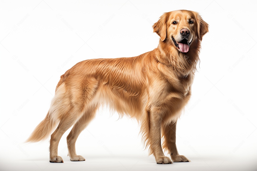 Um cachorro Golden Retriever