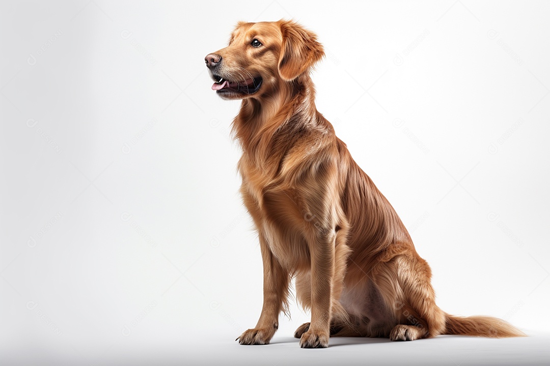 Um cachorro Golden Retriever