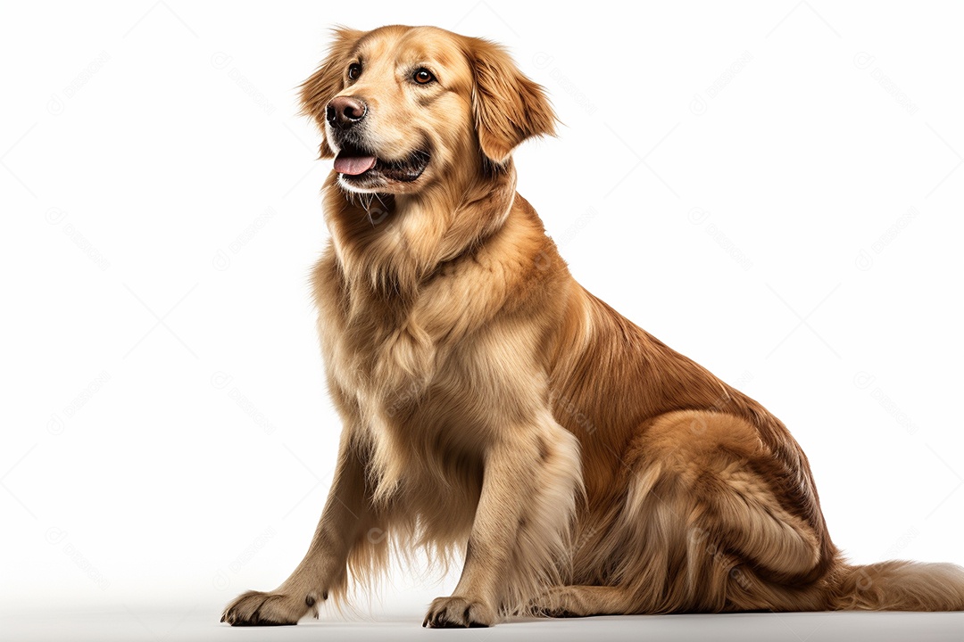 Um cachorro Golden Retriever
