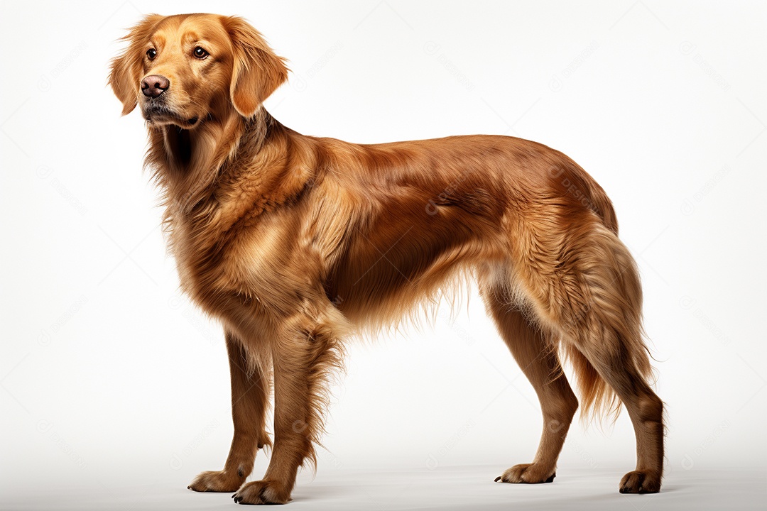 Um cachorro Golden Retriever