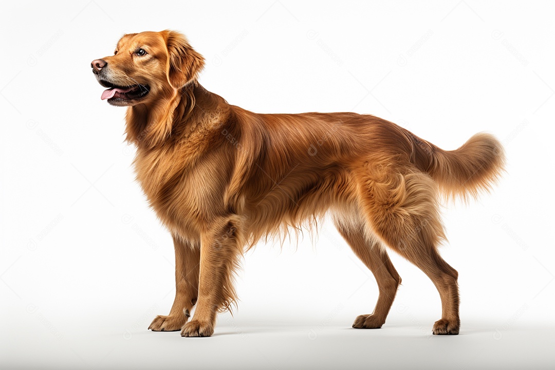 Um cachorro Golden Retriever