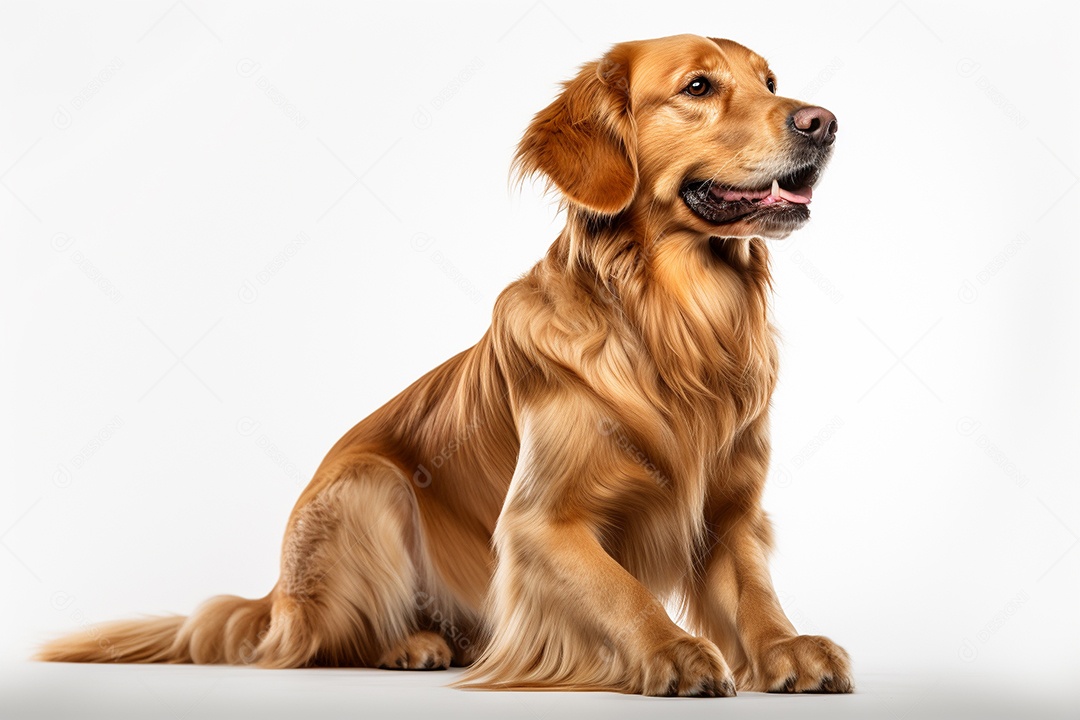 Um cachorro Golden Retriever