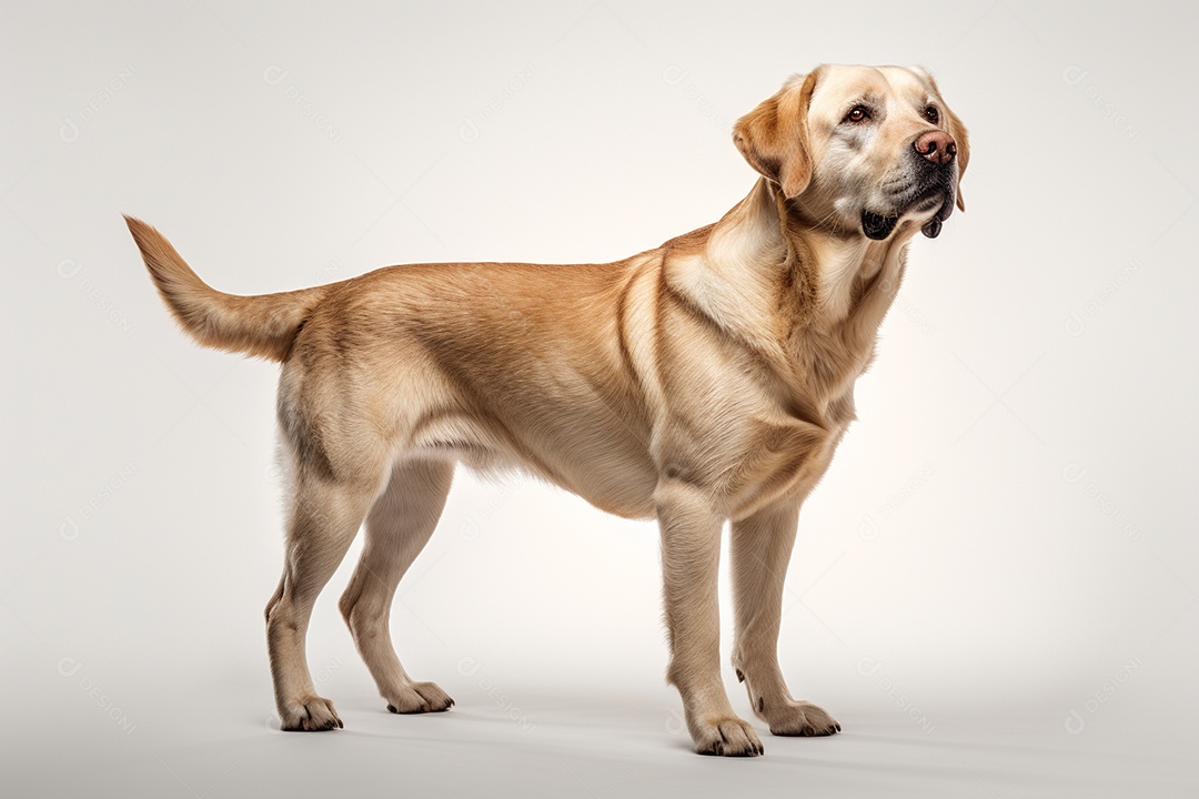 Um cachorro labrador retriever