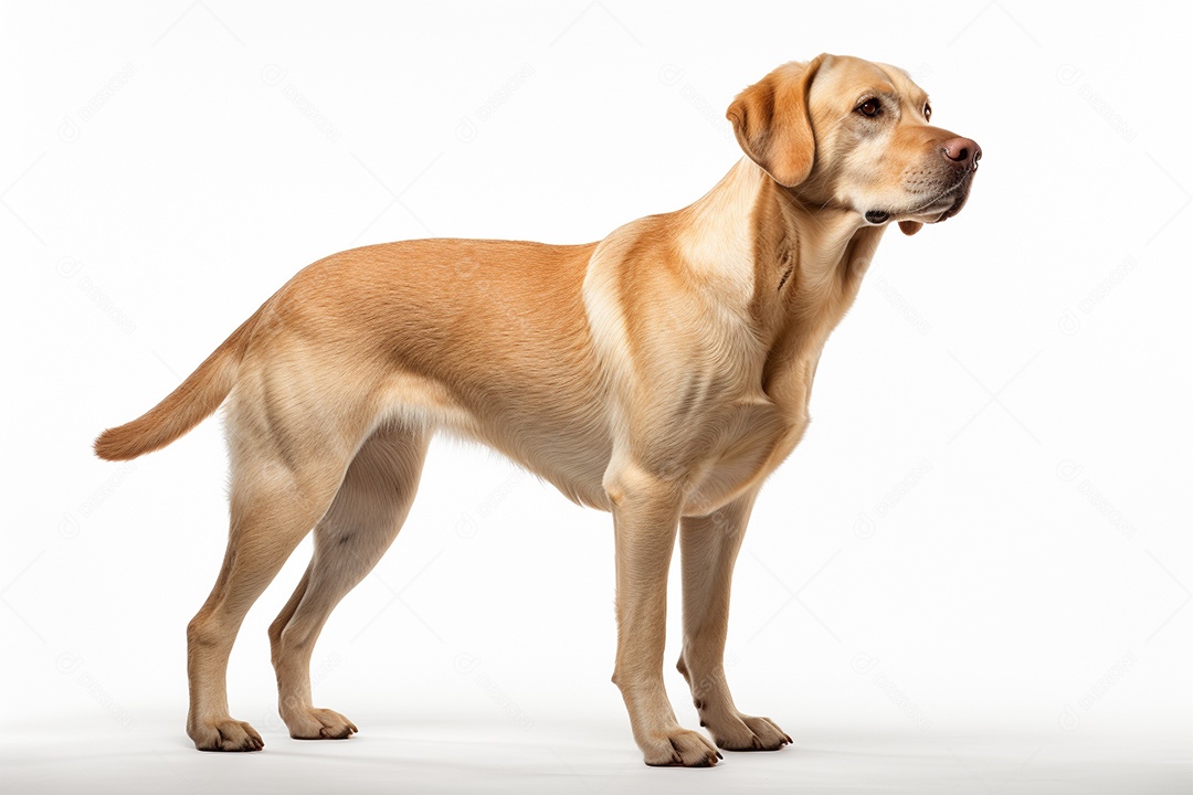 Um cachorro labrador retriever