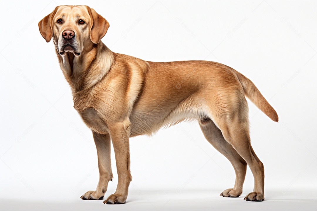 Um cachorro labrador retriever