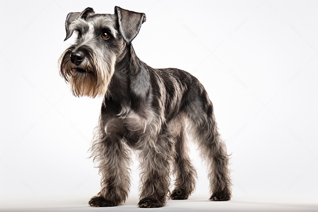 Um cachorro Schnauzer Miniatura