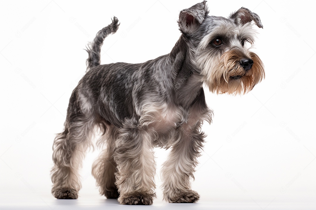 Um cachorro Schnauzer Miniatura