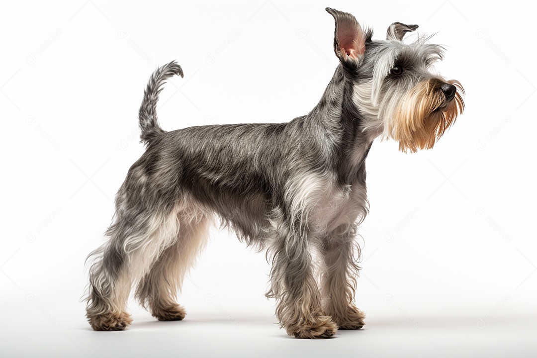 Um cachorro Schnauzer Miniatura
