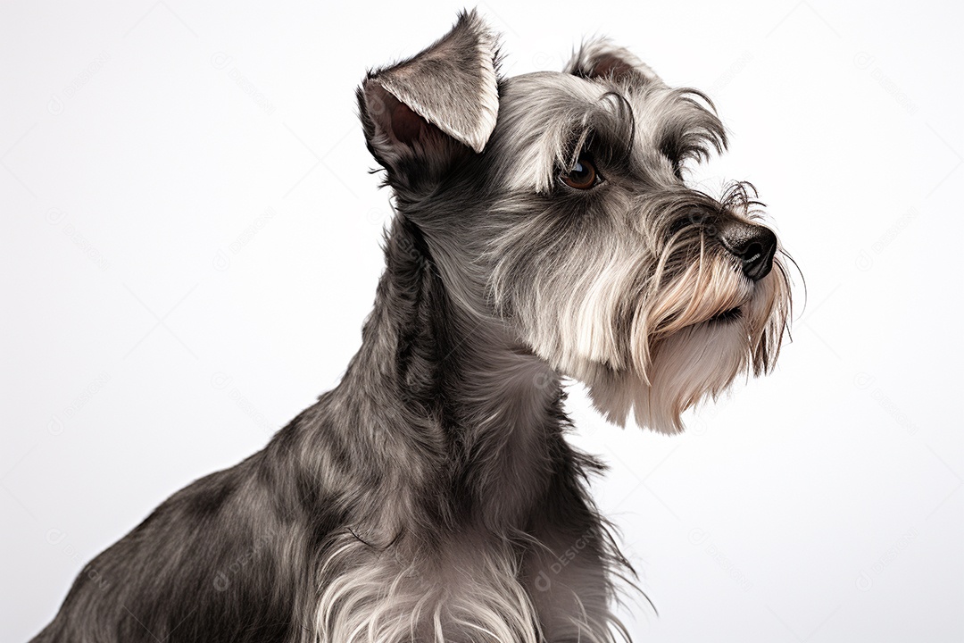 Um cachorro Schnauzer Miniatura