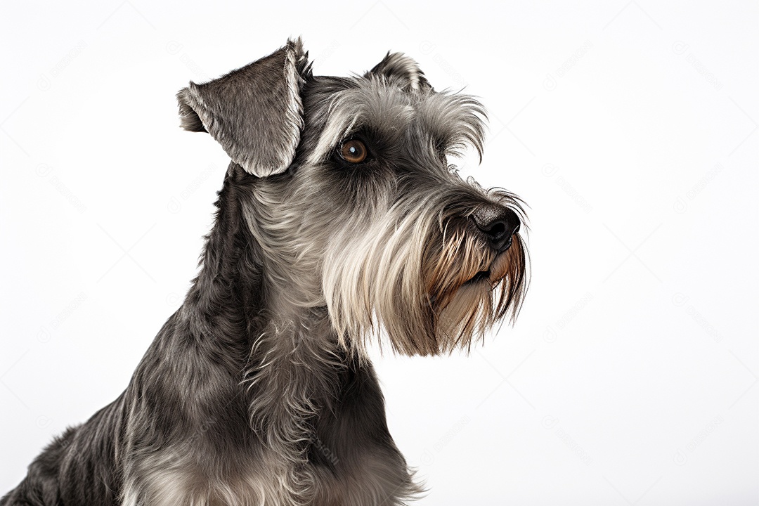 Um cachorro Schnauzer Miniatura
