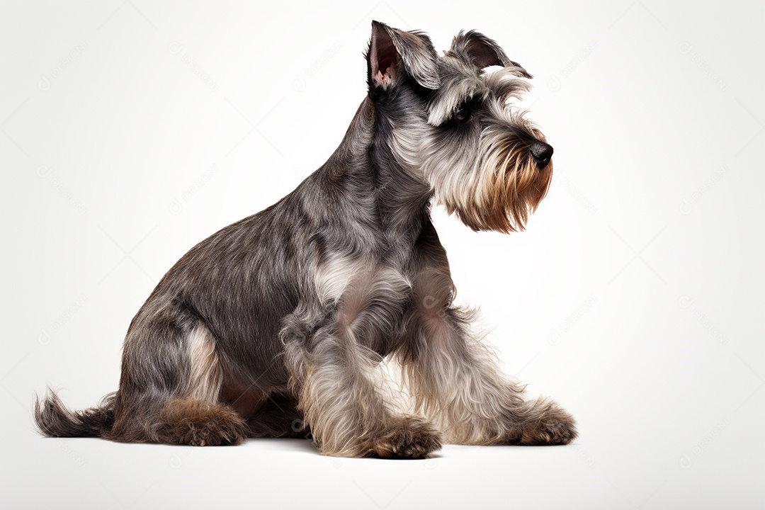 Um cachorro Schnauzer Miniatura
