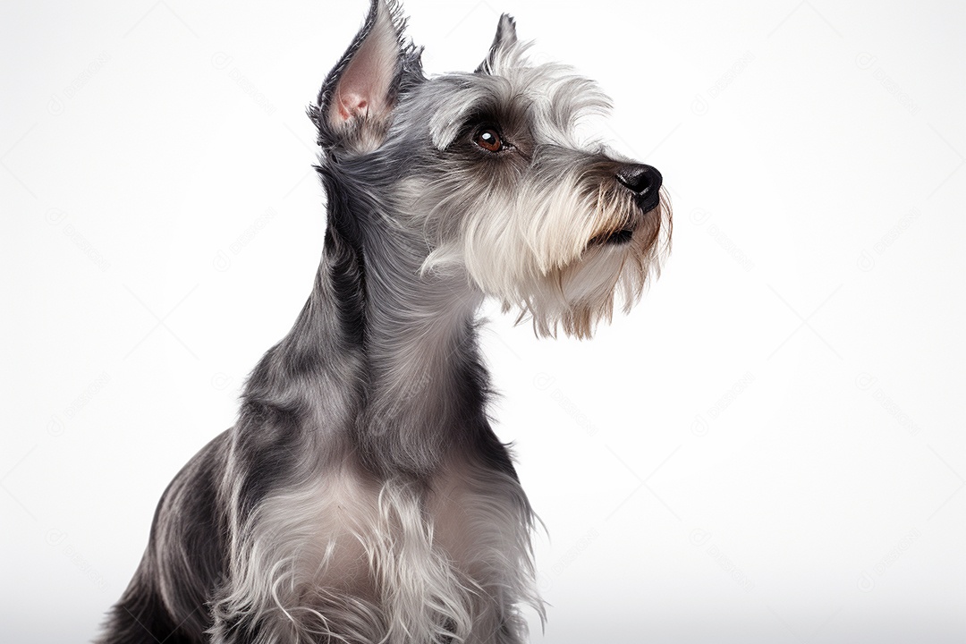 Um cachorro Schnauzer Miniatura