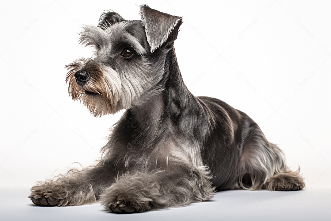 Um cachorro Schnauzer Miniatura