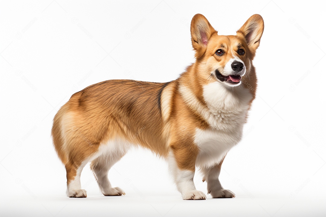 Um cachorro Pembroke Welsh Corgi