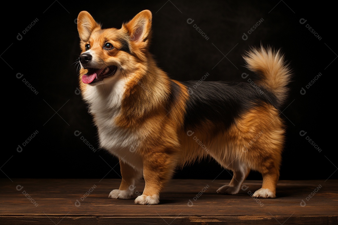 Um cachorro Pembroke Welsh Corgi