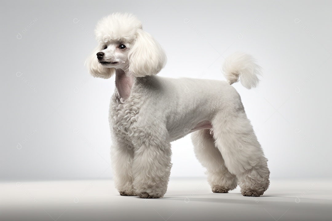 Um cachorro poodle