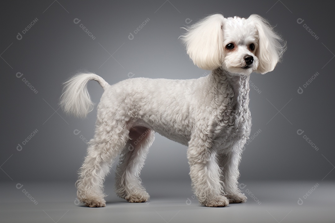 Um cachorro poodle