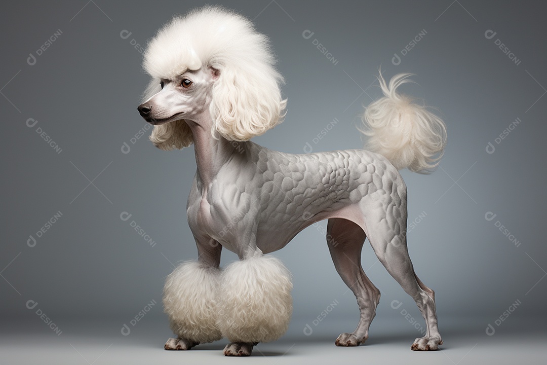 Um cachorro poodle