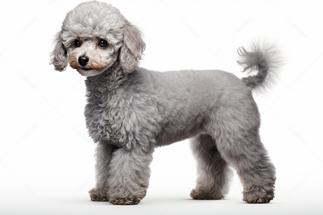 Um cachorro poodle