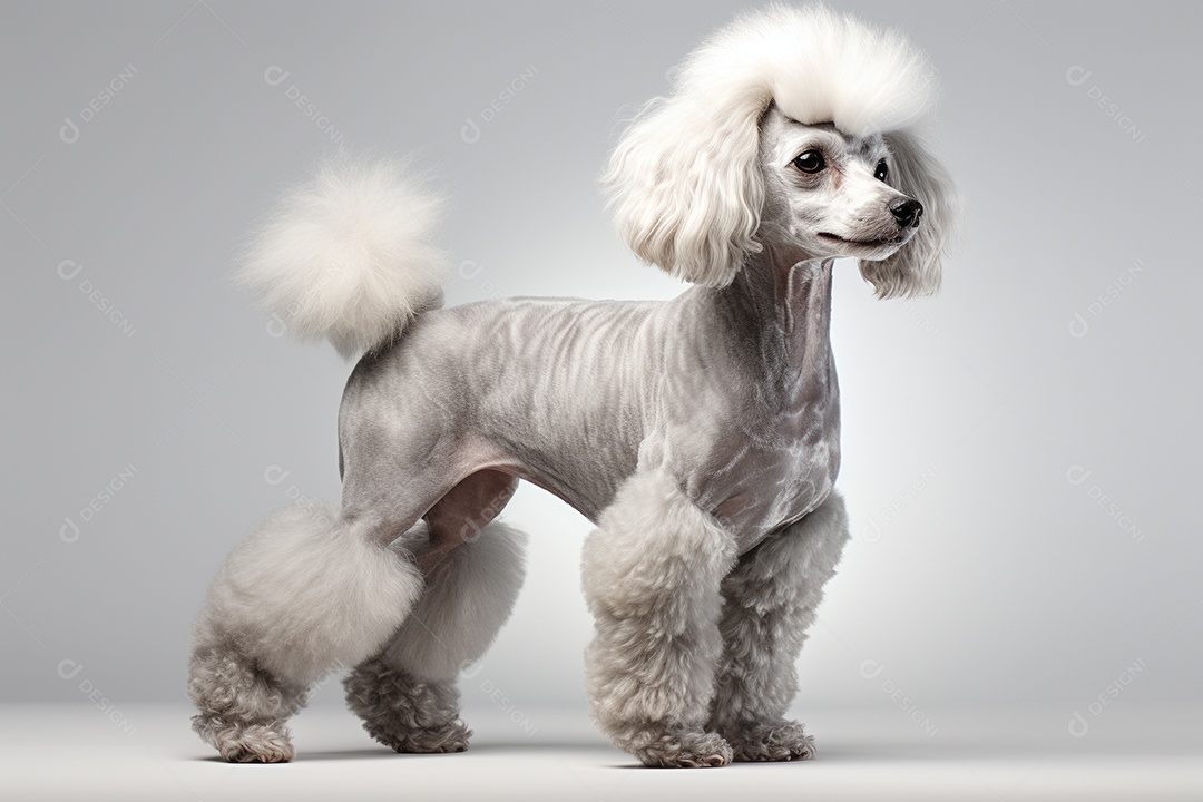 Um cachorro poodle