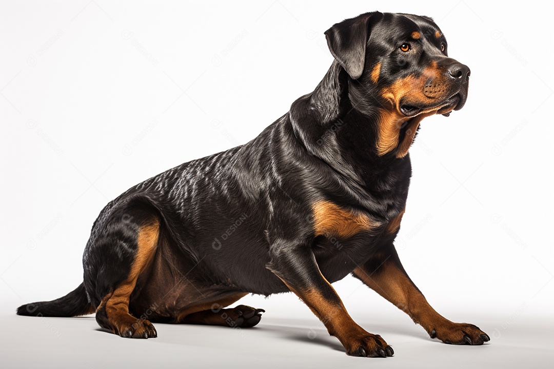 Um cachorro rottweiler
