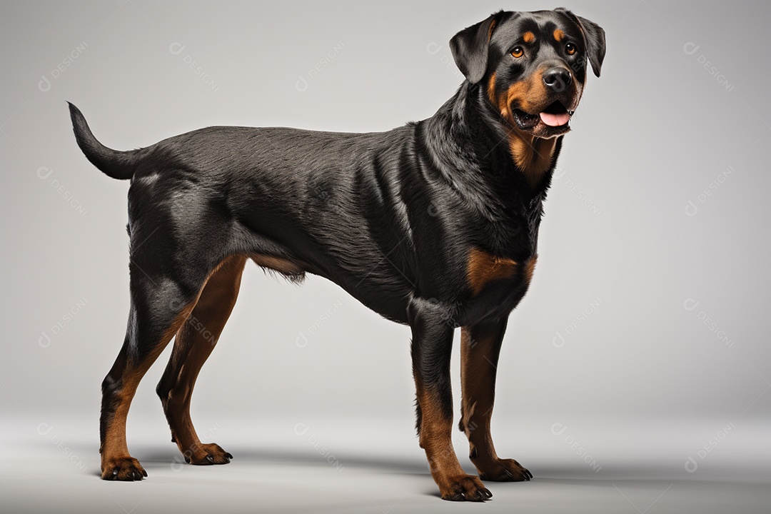 Um cachorro rottweiler