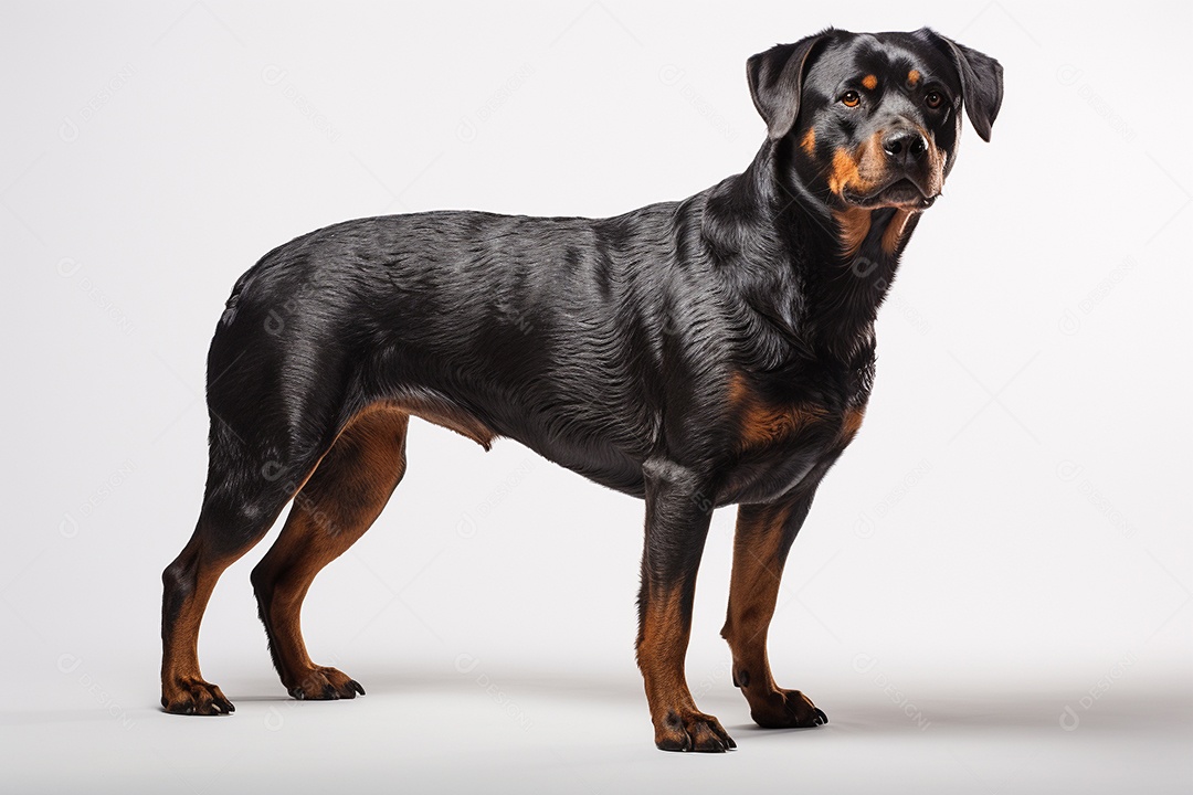 Um cachorro rottweiler