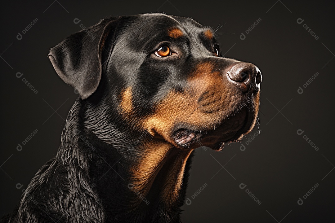 Um cachorro rottweiler