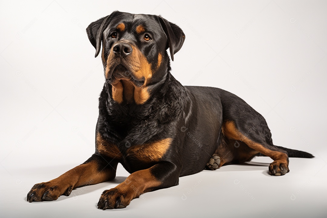 Um cachorro rottweiler