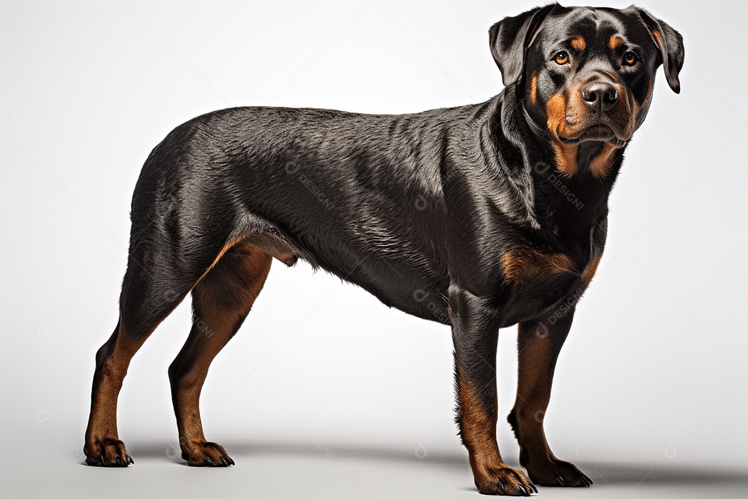 Um cachorro rottweiler