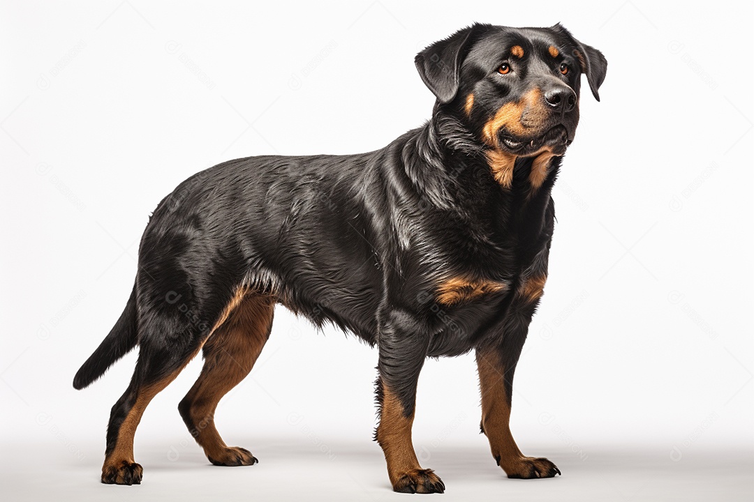 Um cachorro rottweiler