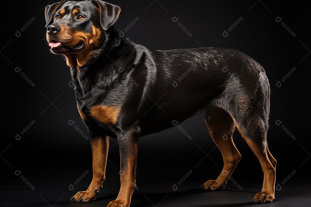 Um cachorro rottweiler