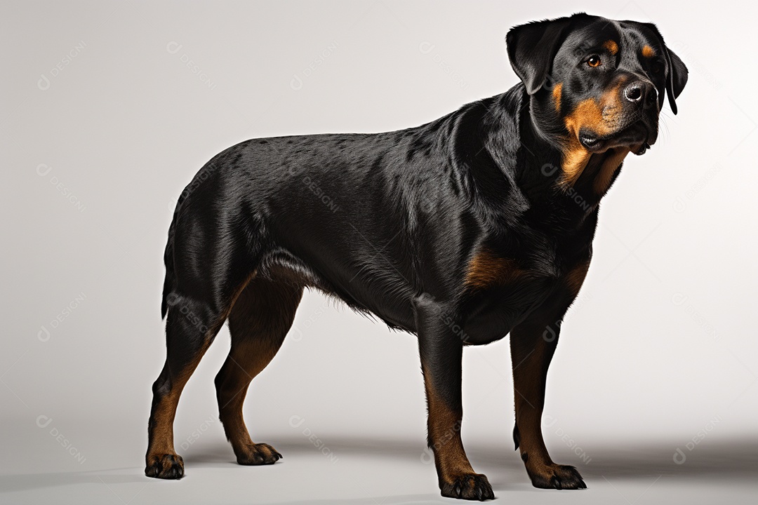 Um cachorro rottweiler