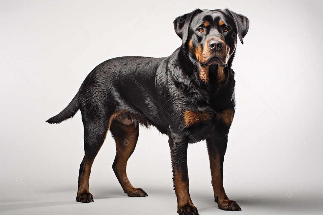 Um cachorro rottweiler