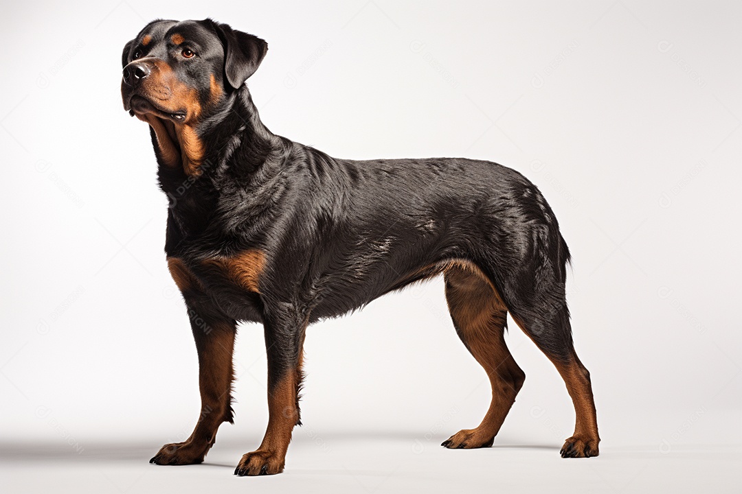 Um cachorro rottweiler