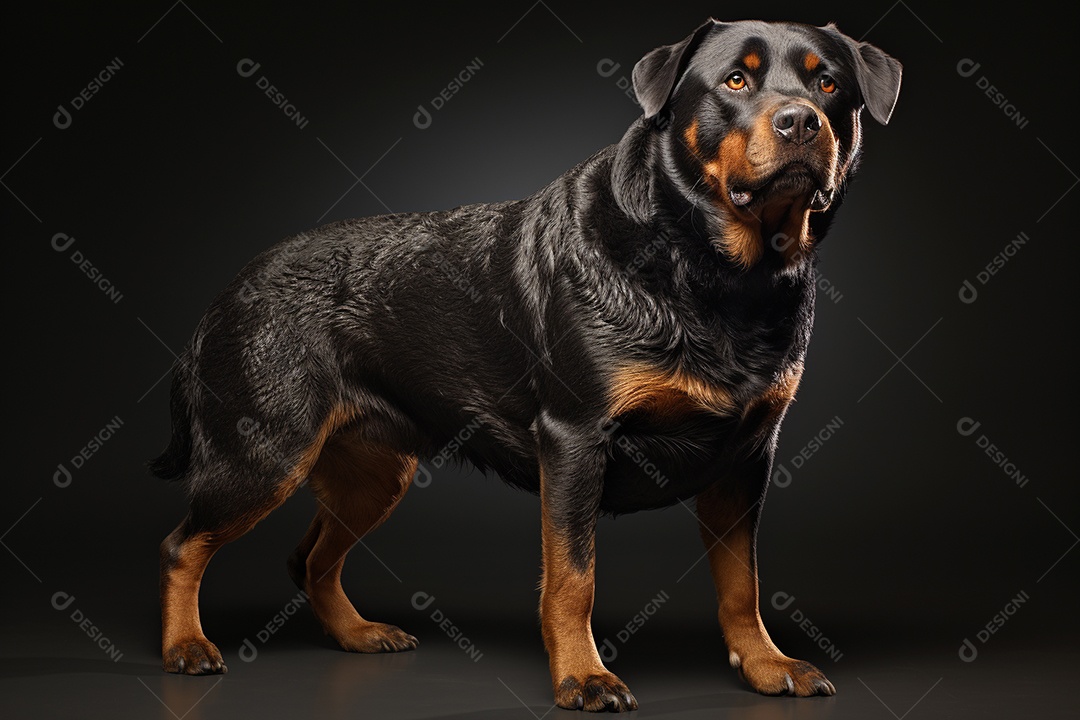 Um cachorro rottweiler