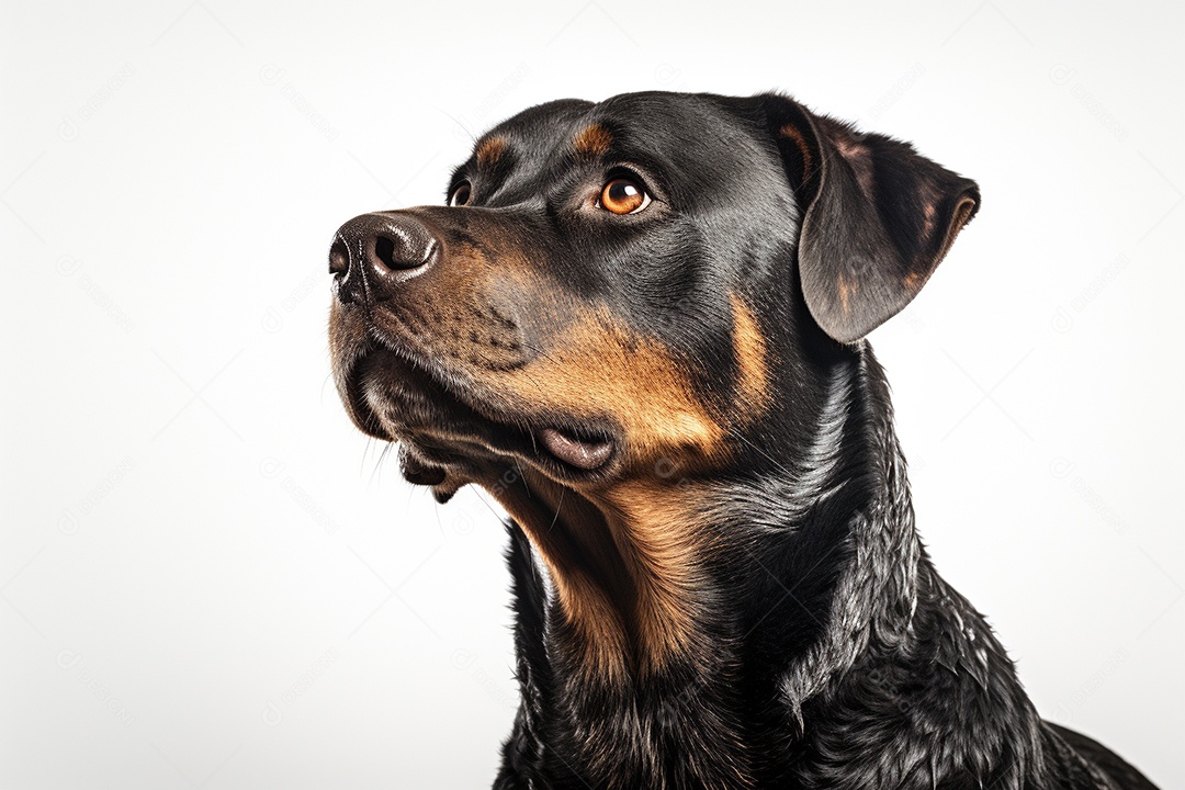 Um cachorro rottweiler