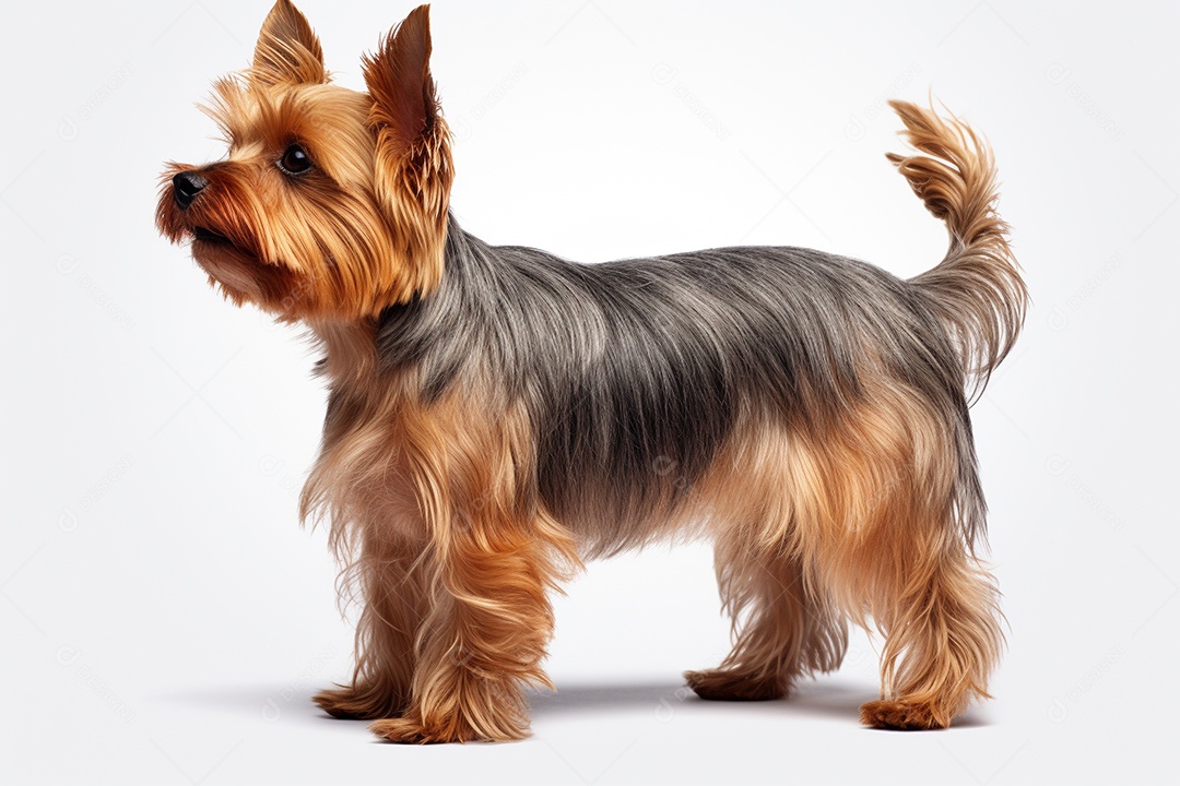 Um cachorro Yorkshire Terrier